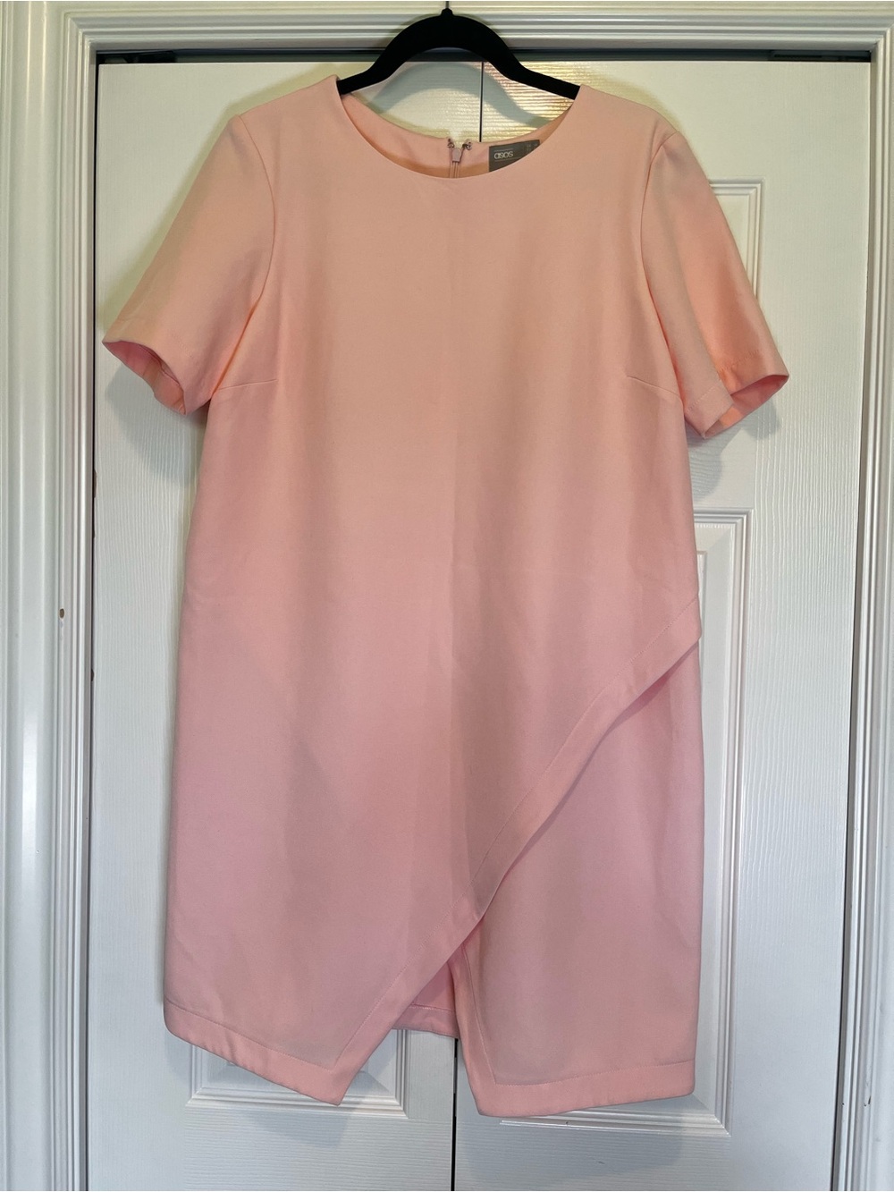 ASOS Light Pink Short Sleeve Asymmetrical Mini Dress 14